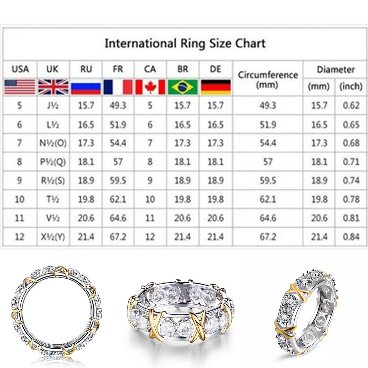 Histone Magnetology Moissanite Diamond Ring
