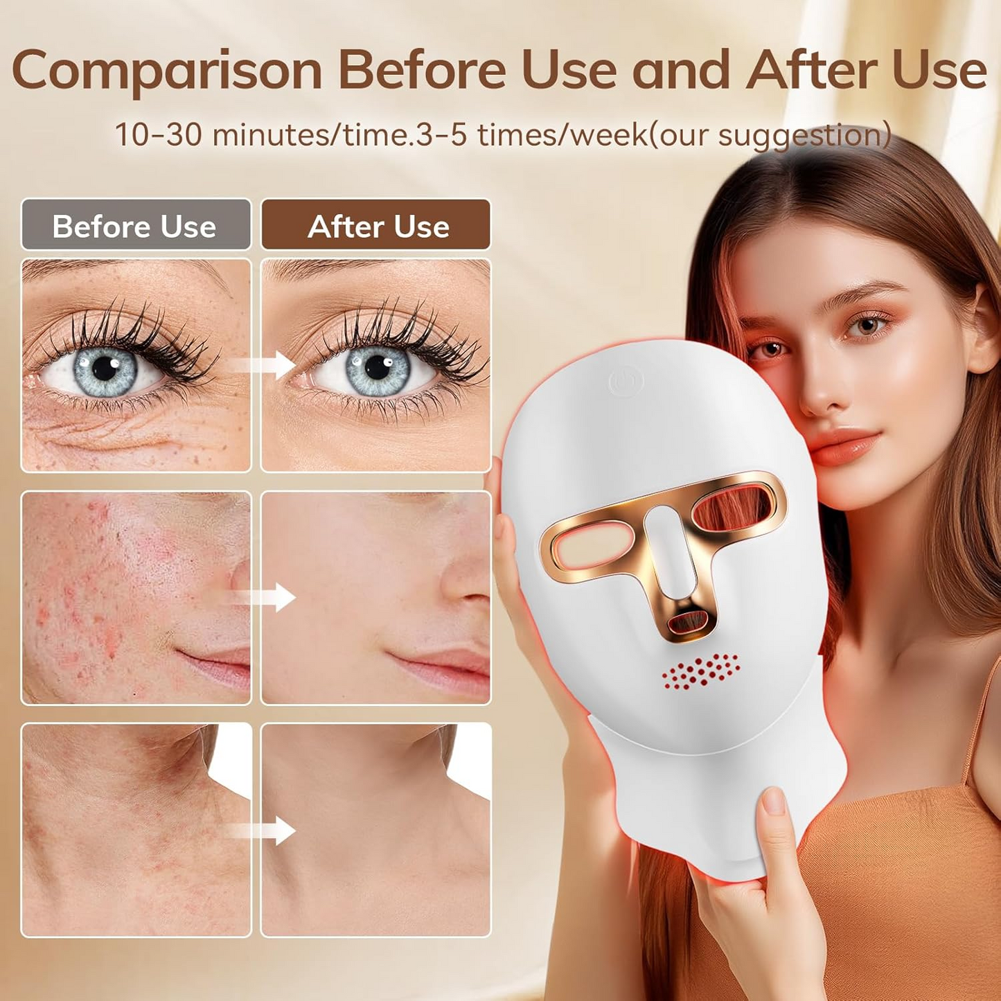 🔥 Last 3 Hours Discount: 60% OFF 🌸Medazy 4D Laser Light Therapy Mask