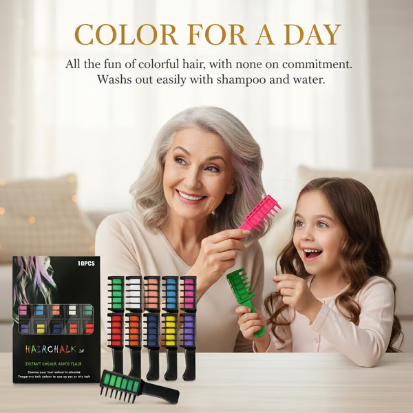 🎅Christmas Pre-sale✨Festive Fun Hair Chalk Combs