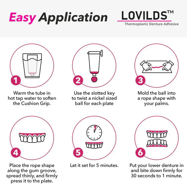 ✨✨[Official Brand Store] LOVILDS™Thermoplastic Denture Adhesive (⏳ FINAL DAY! Buy 1 Get 1 FREE! 🎁)
