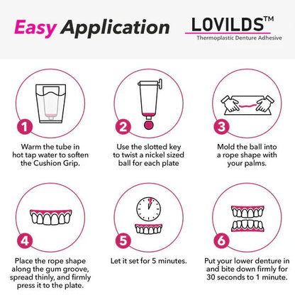 ✨✨[Official Brand Store] LOVILDS™Thermoplastic Denture Adhesive (⏳ FINAL DAY! Buy 1 Get 1 FREE! 🎁)