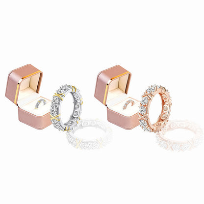 Histone Magnetology Moissanite Diamond Ring